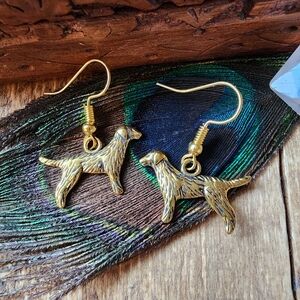 Golden Retriever Earrings ❤️ Gold Dog earrings ❤️ Pet Vet Animal Lover Gift idea
